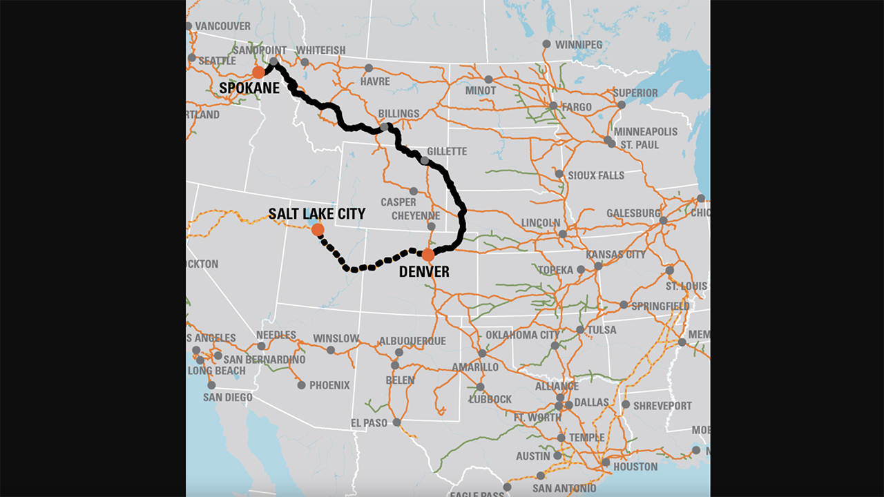 (Map Courtesy of BNSF)